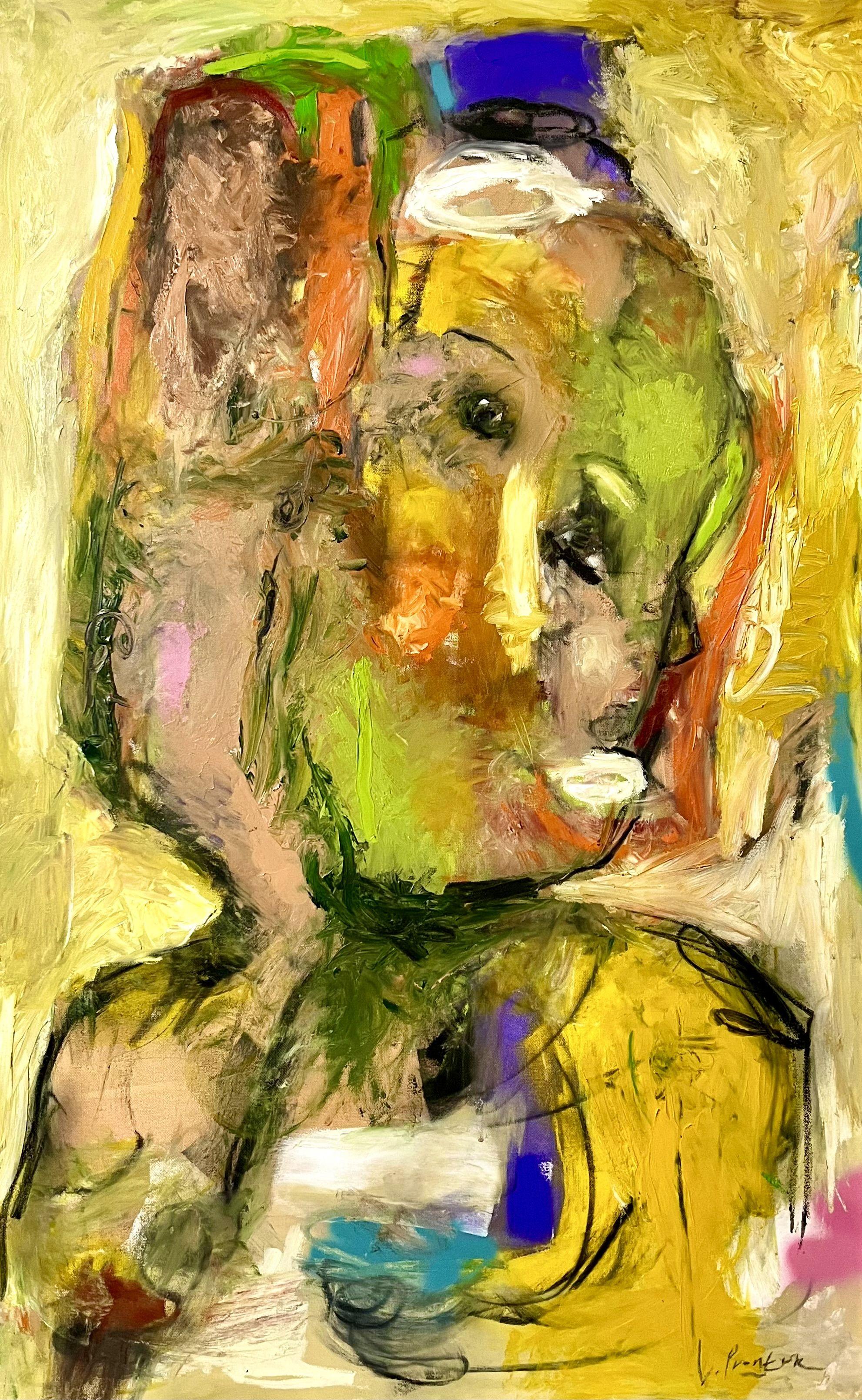 Ich folge dir, Diptychon, Gemälde, Öl auf Leinwand (Abstrakter Expressionismus), Painting, von Laurent Proneur