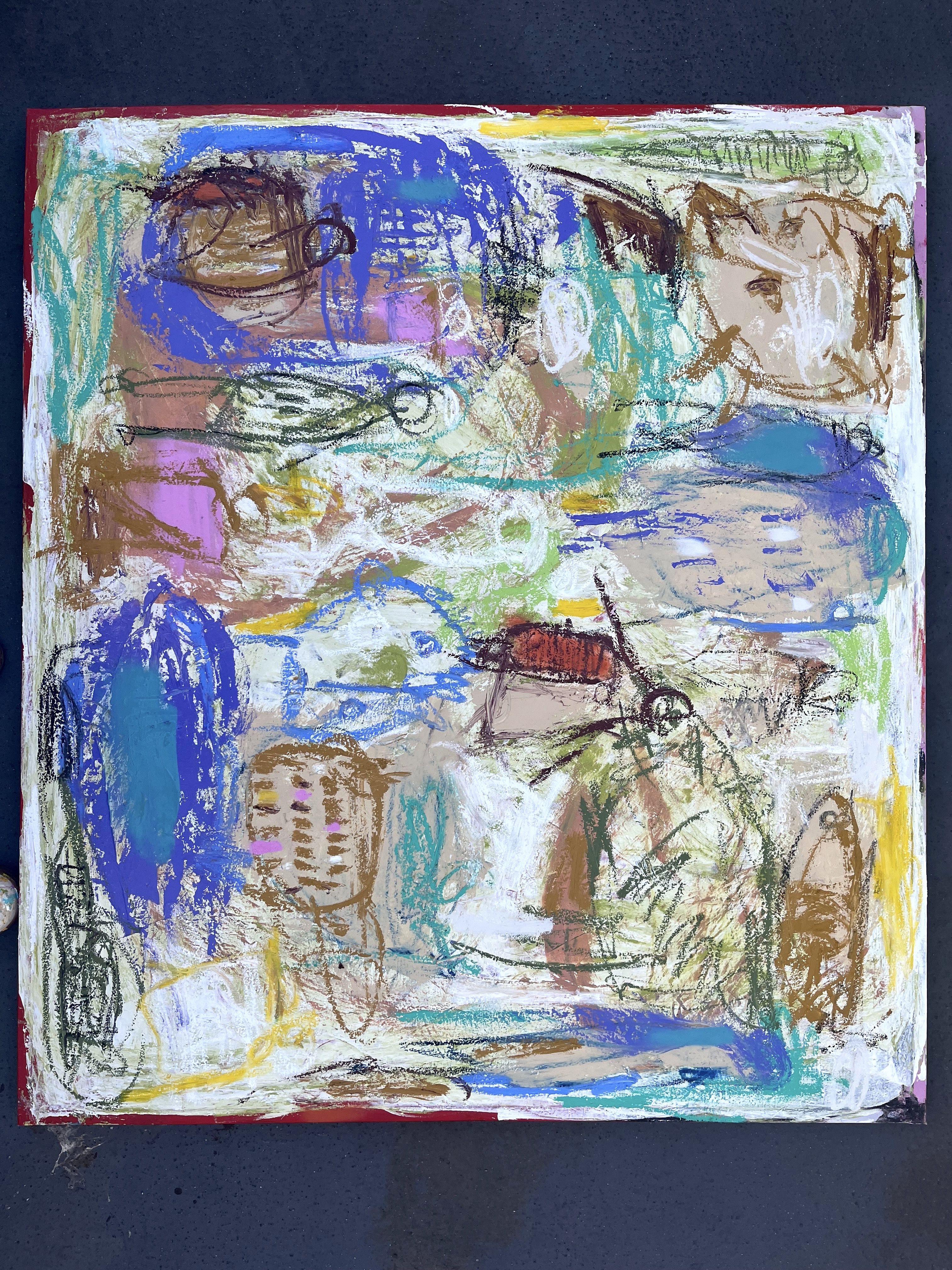 La cuisine, Pittura, Olio su tela - Painting Espressionismo astratto di Laurent Proneur