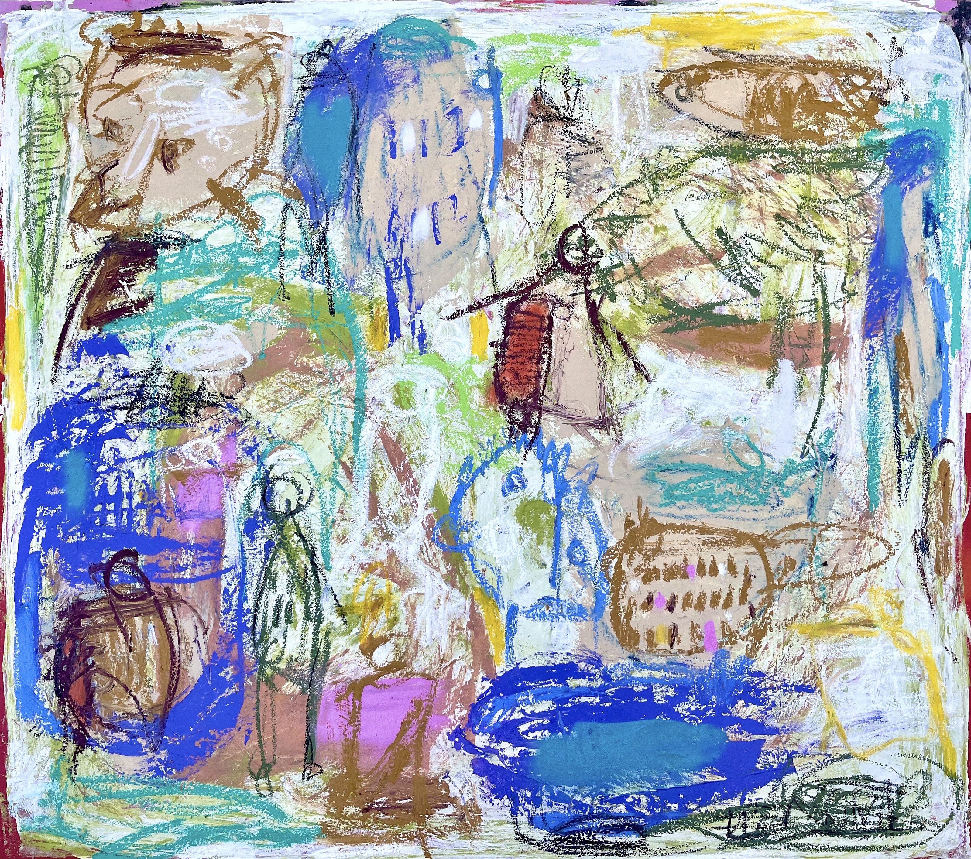 La cuisine, Pittura, Olio su tela - Painting di Laurent Proneur