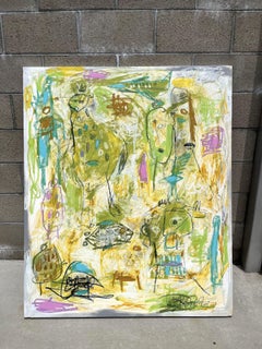 La maitresse est chiante, peinture sur toile