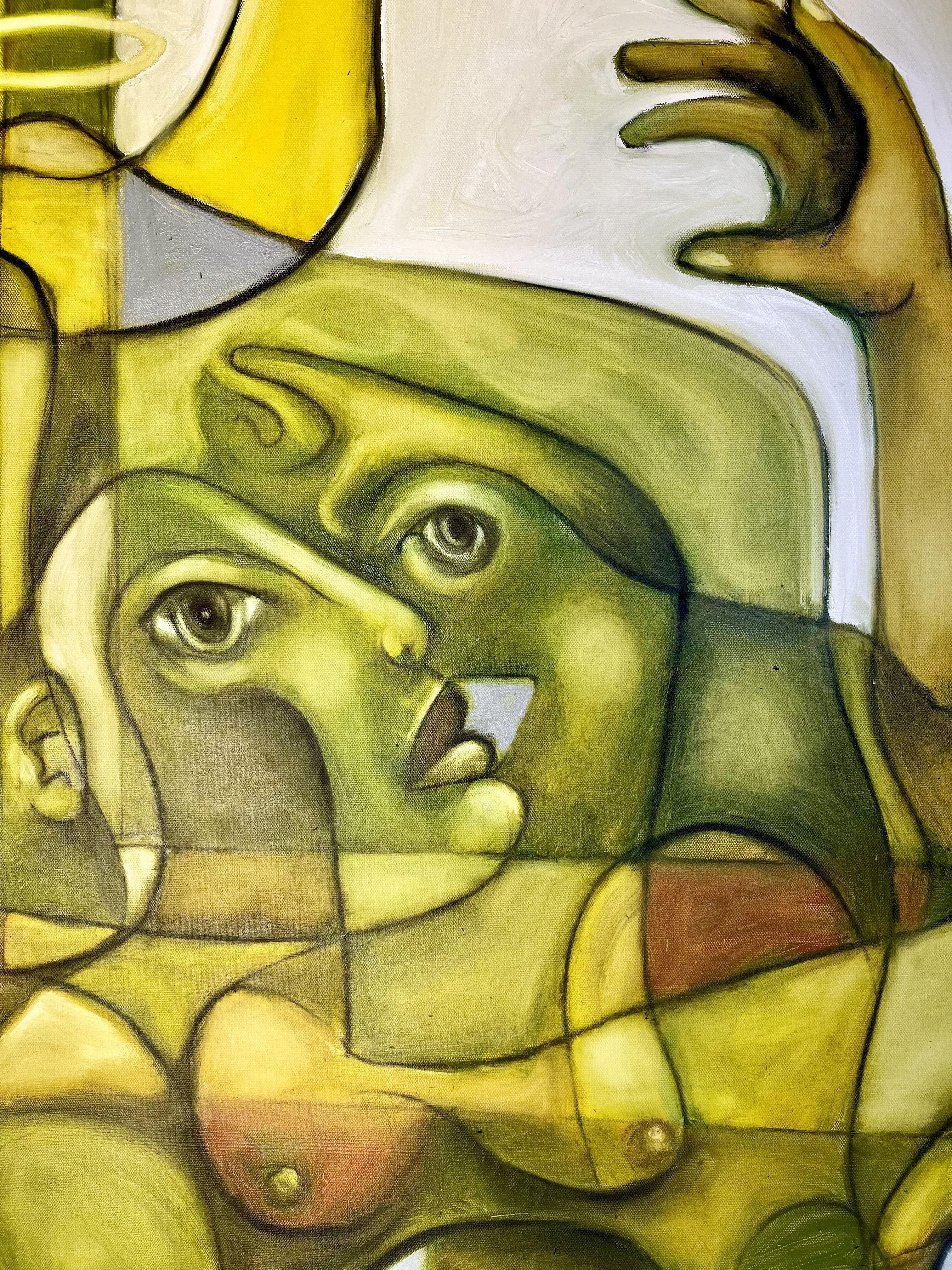 Looking for the exit, Painting, Oil on Canvas For Sale 2