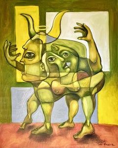 Cercare l'uscita, Pittura, Olio su tela