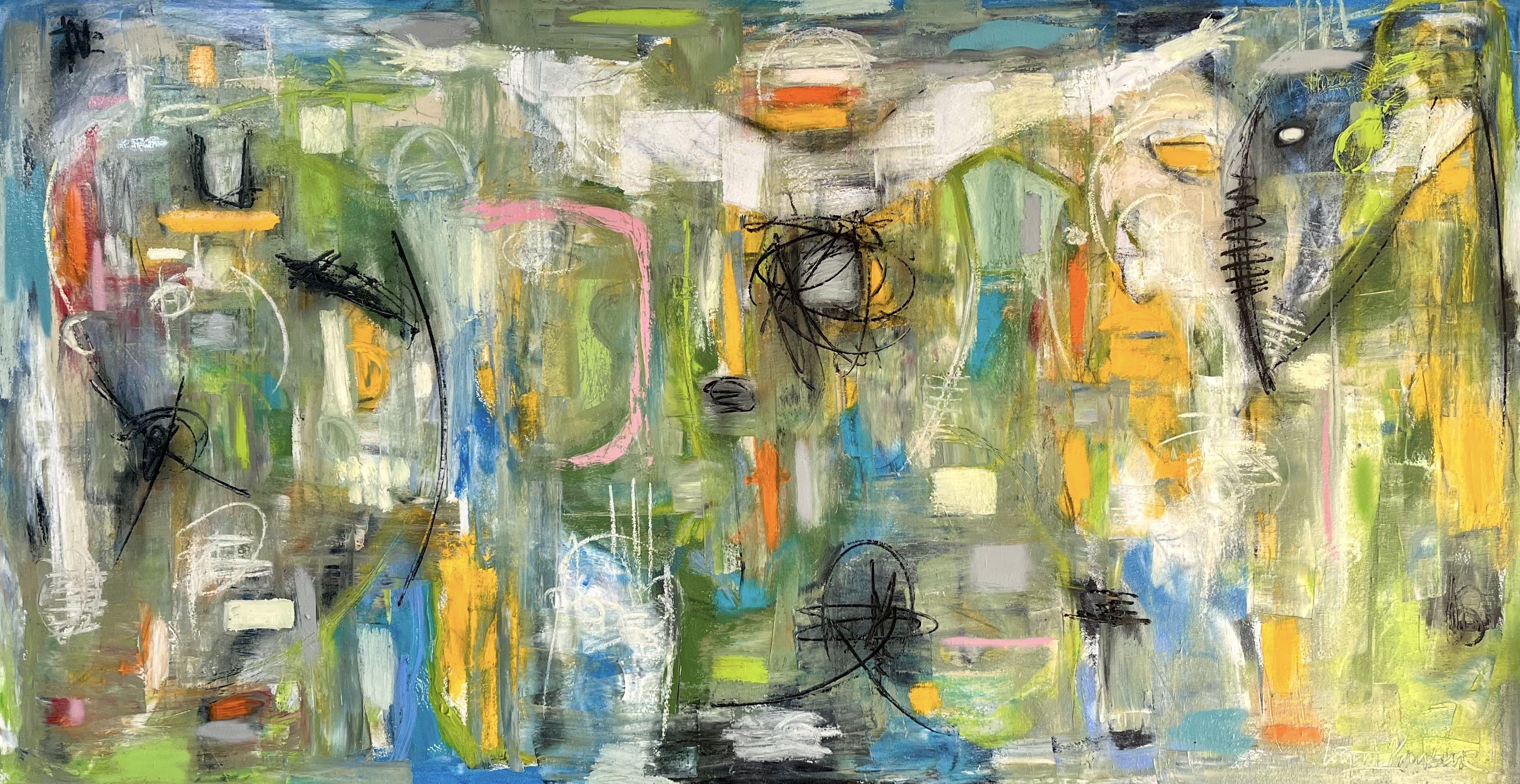 My world, oil on canvas 5X8 ft this is MY world, a sanctuary of craziness and chaos :: Painting :: Abstract Expressionism :: This piece comes with an official certificate of authenticity signed by the artist :: Ready to Hang: Yes :: Signed: Yes ::
