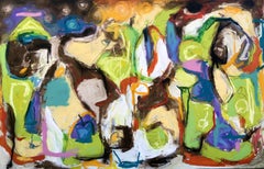 Night time parade, Painting, Oil on Canvas