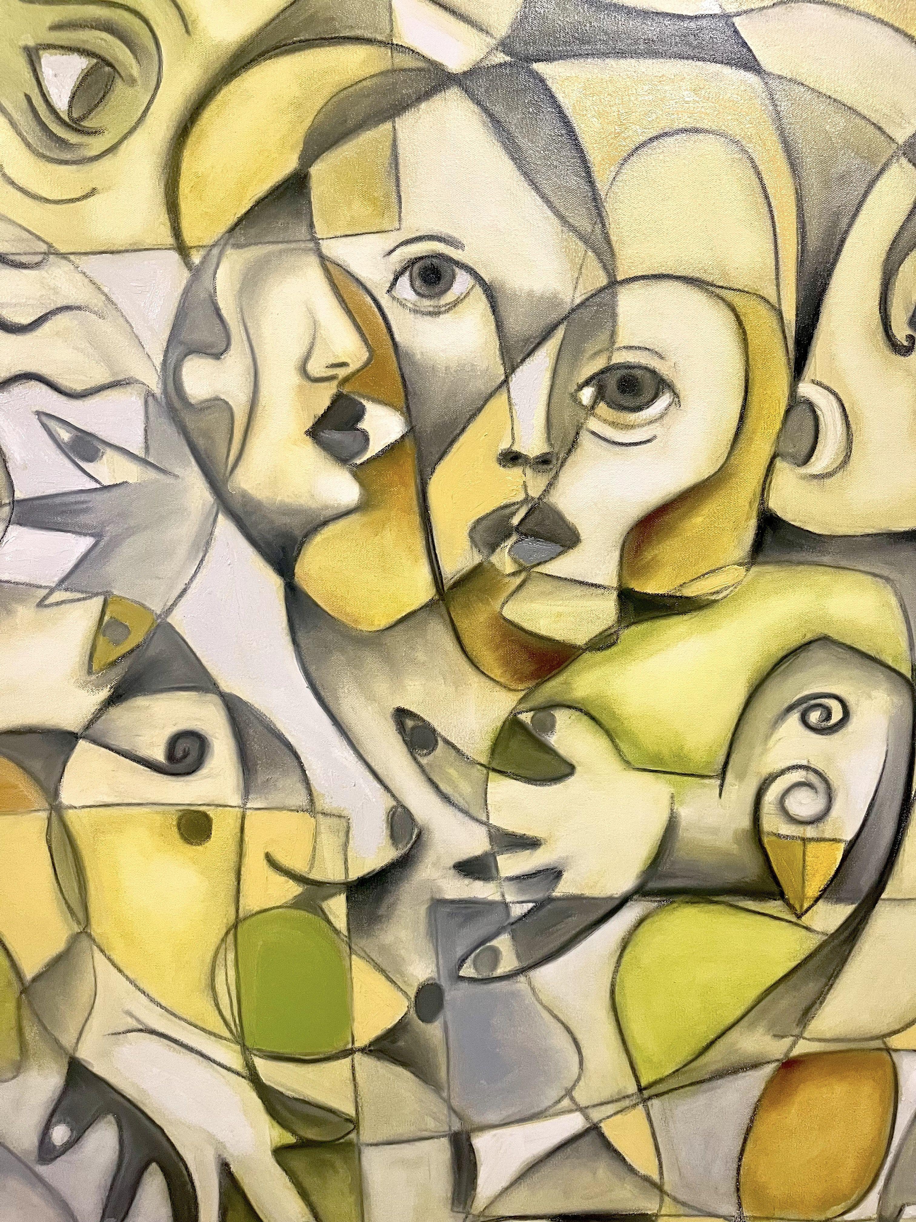 En mi mente, Pintura, Óleo sobre lienzo - Painting Expresionismo abstracto de Laurent Proneur