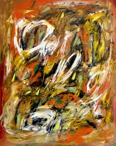 Orange rainy day, Painting, Oil on Canvas