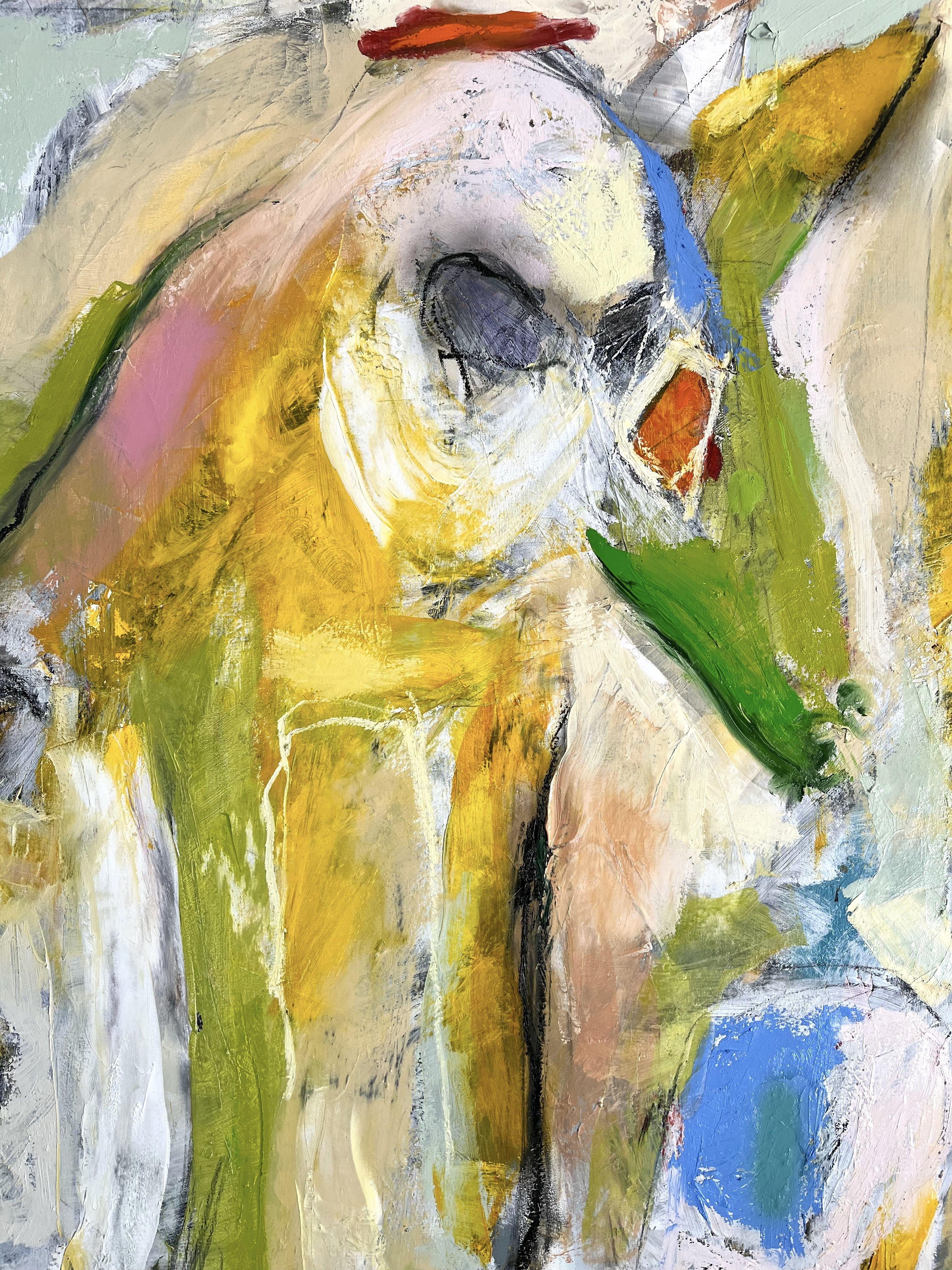 People and horses, Painting, Oil on Canvas For Sale 1