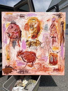 Pink-ish, peinture, huile sur toile