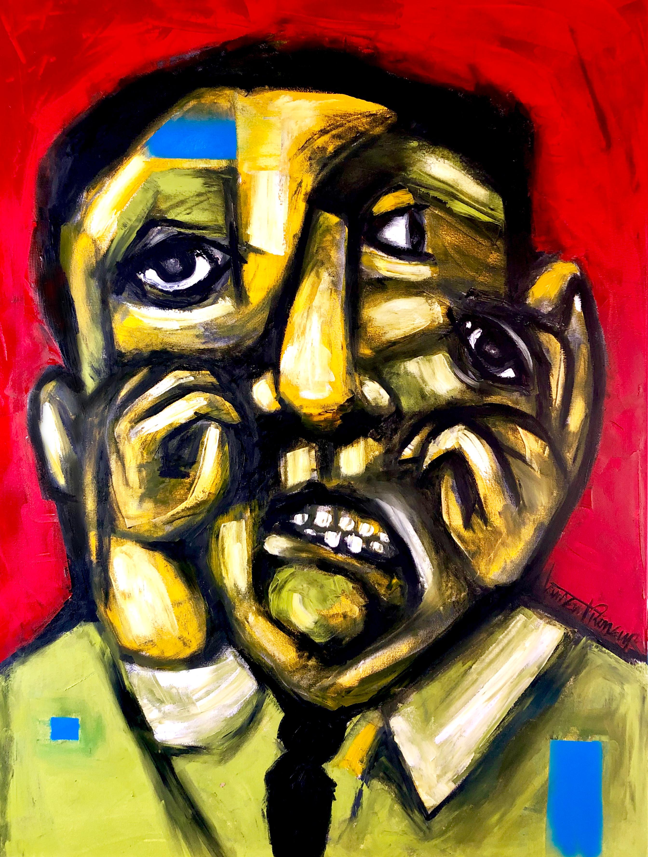 Laurent Proneur Portrait Painting – Stressed out