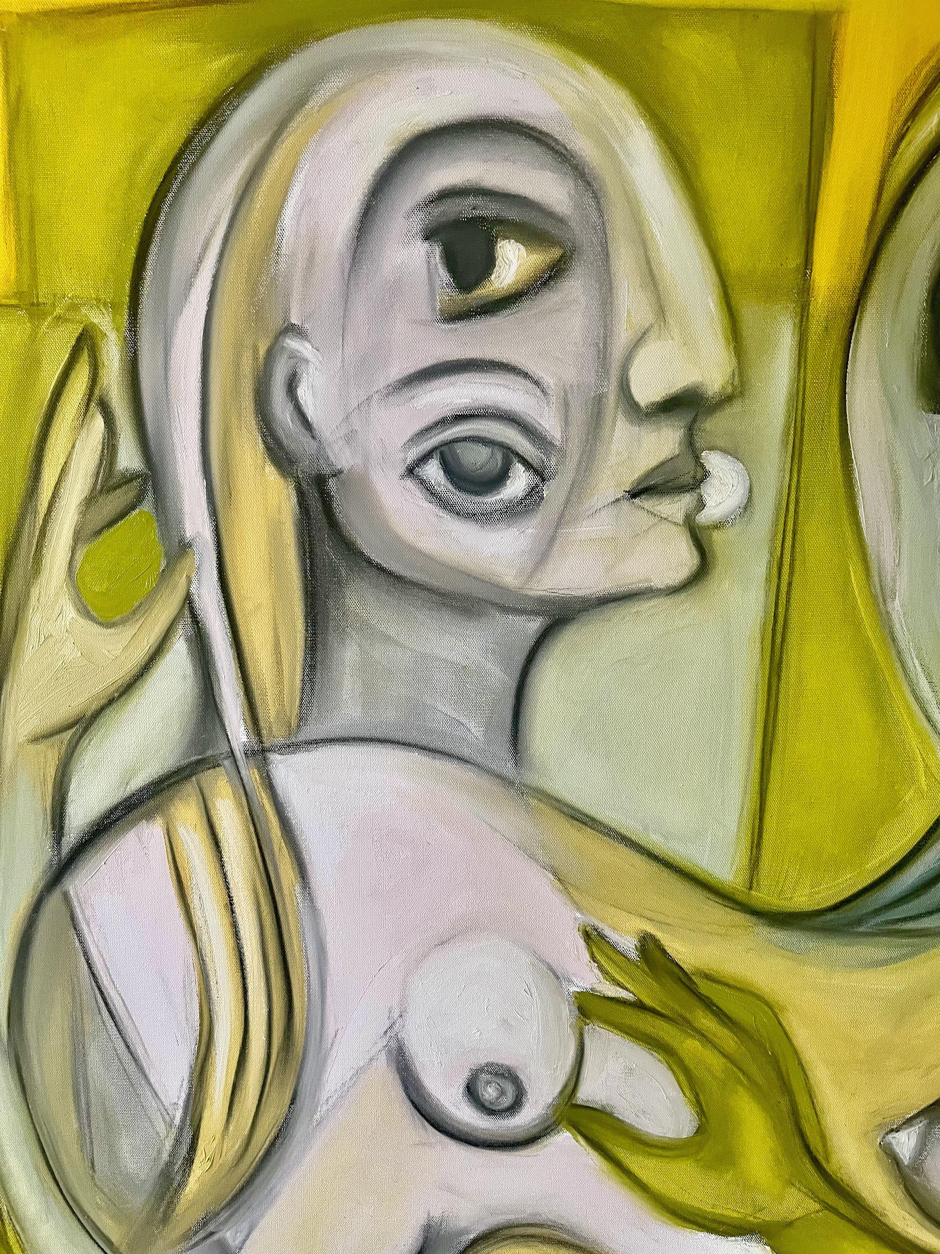 The dinner, Painting, Oil on Canvas For Sale 1