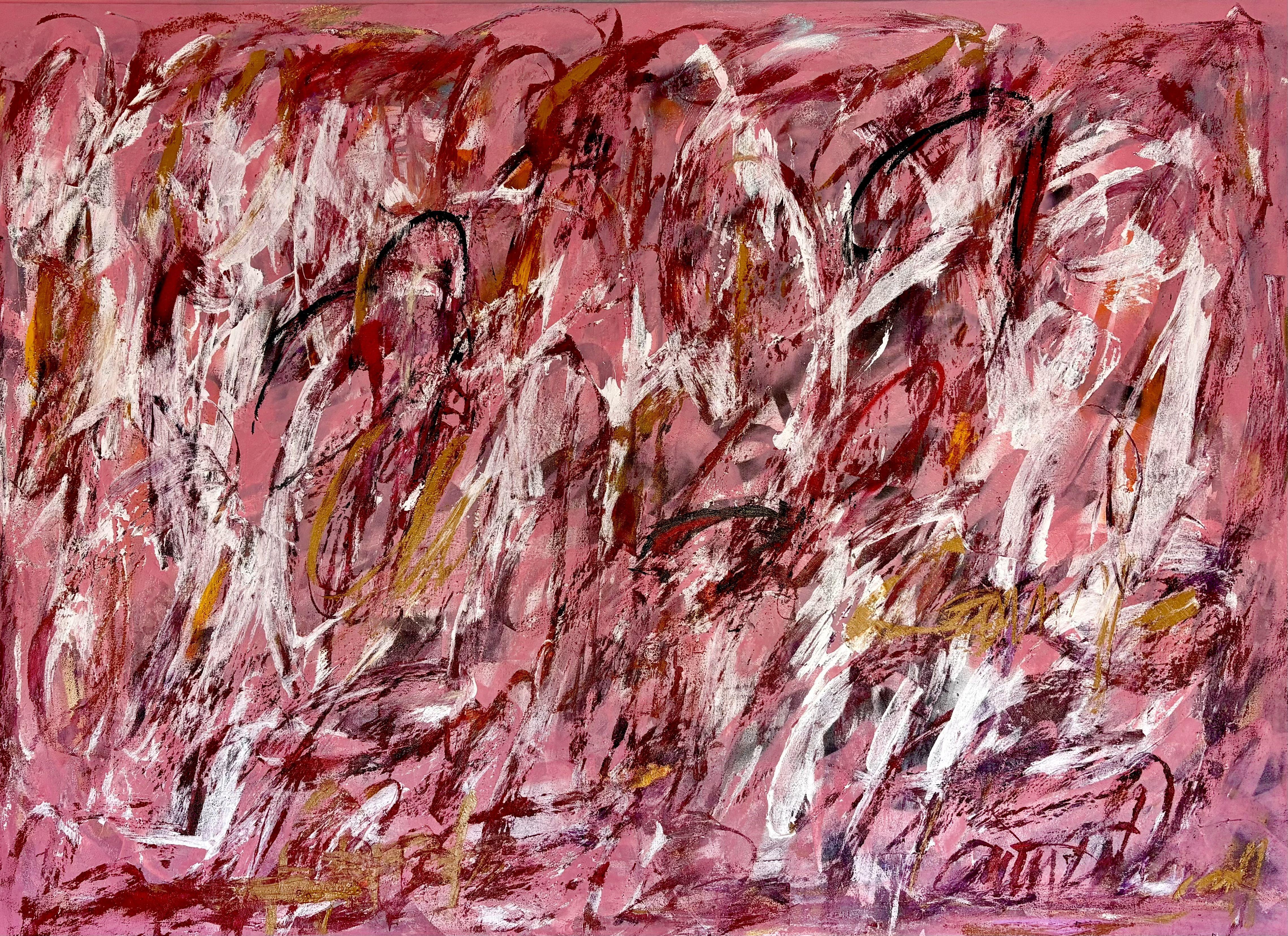 L'impresa rosa, Pittura, Olio su tela