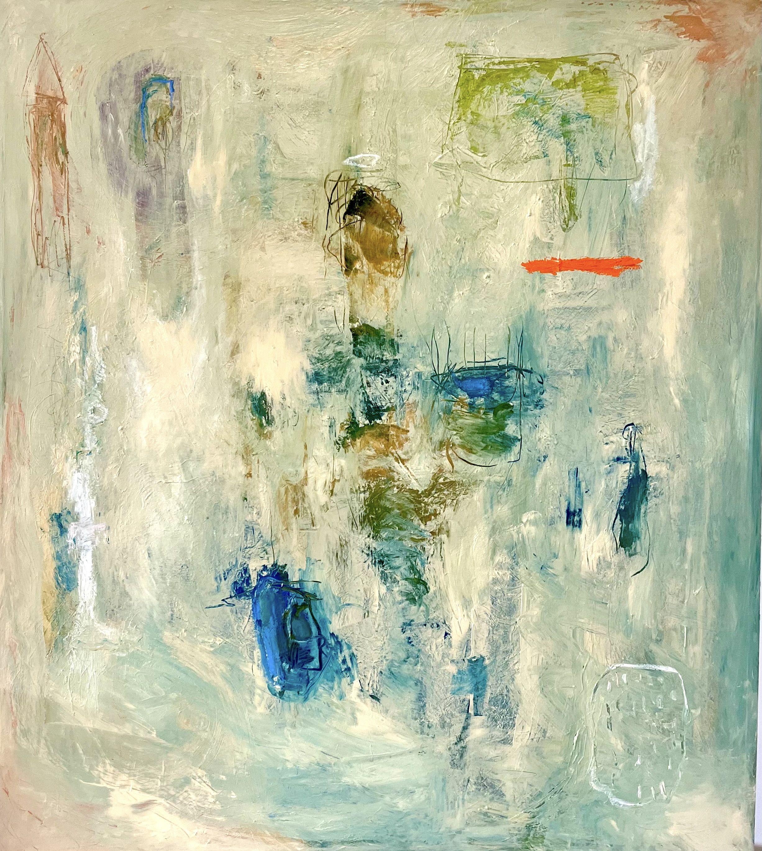 El viajero, Pintura, Óleo sobre lienzo - Painting de Laurent Proneur