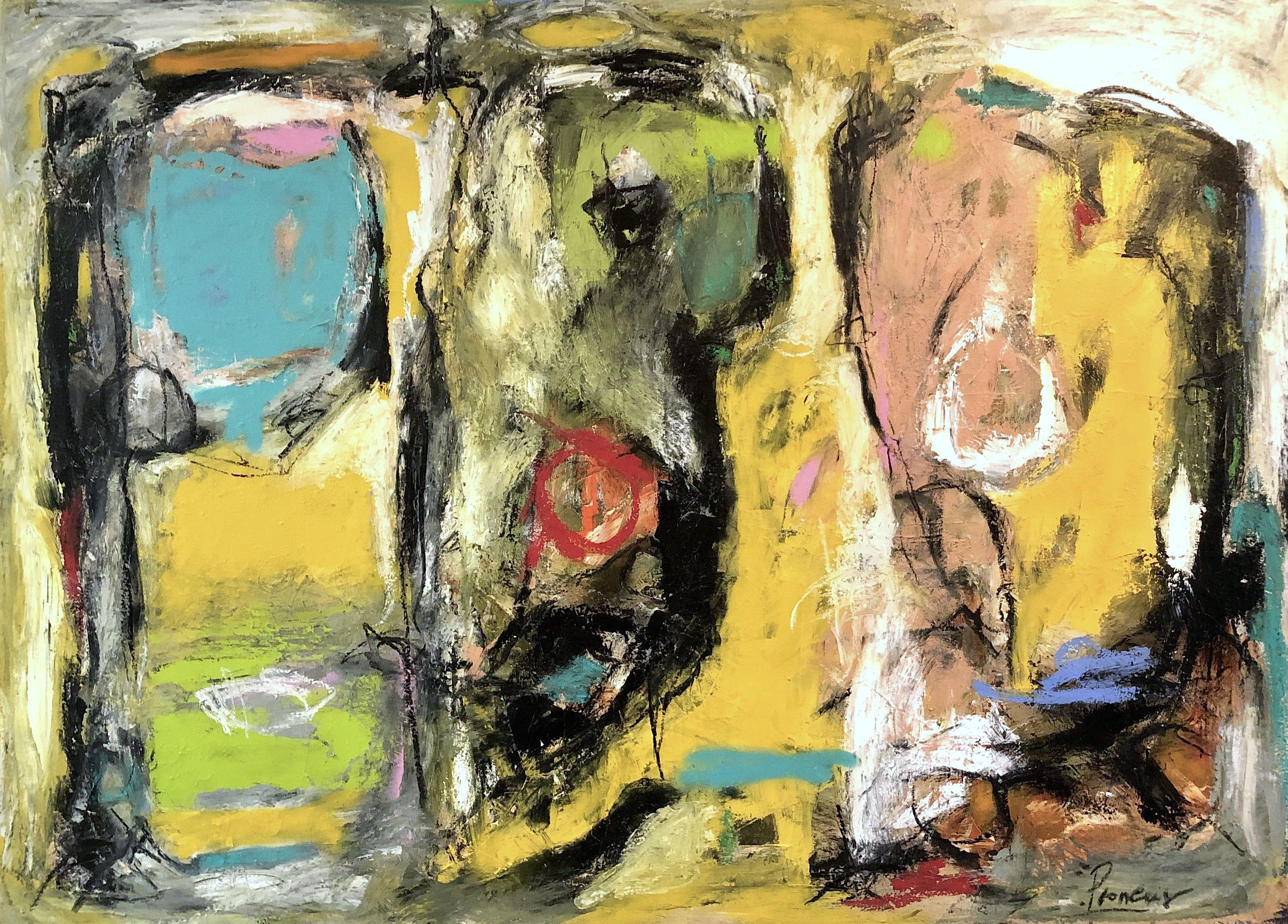 trois frères, peinture, huile sur toile