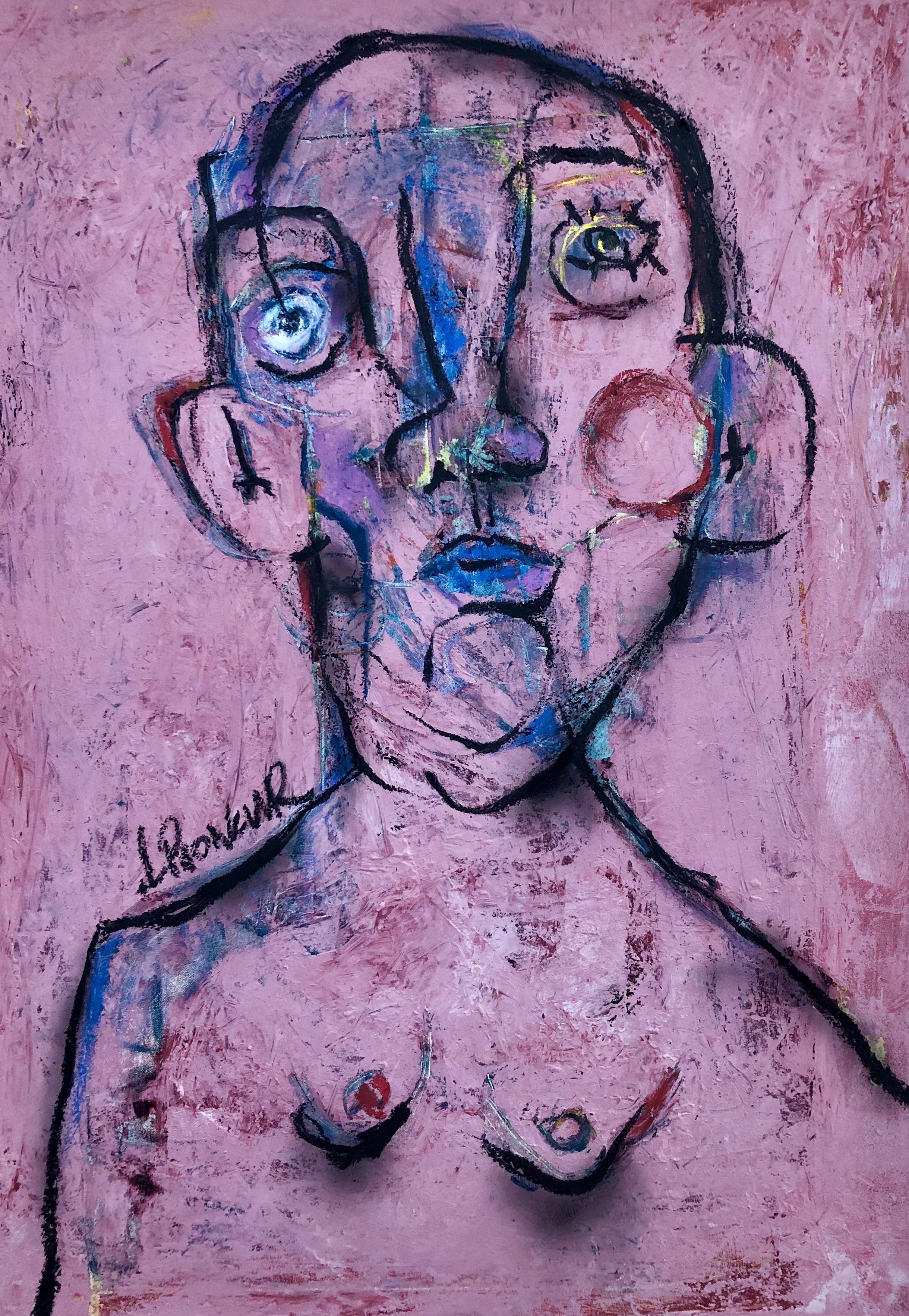 Figurative Painting de Laurent Proneur - Transición, Pintura, Óleo sobre lienzo