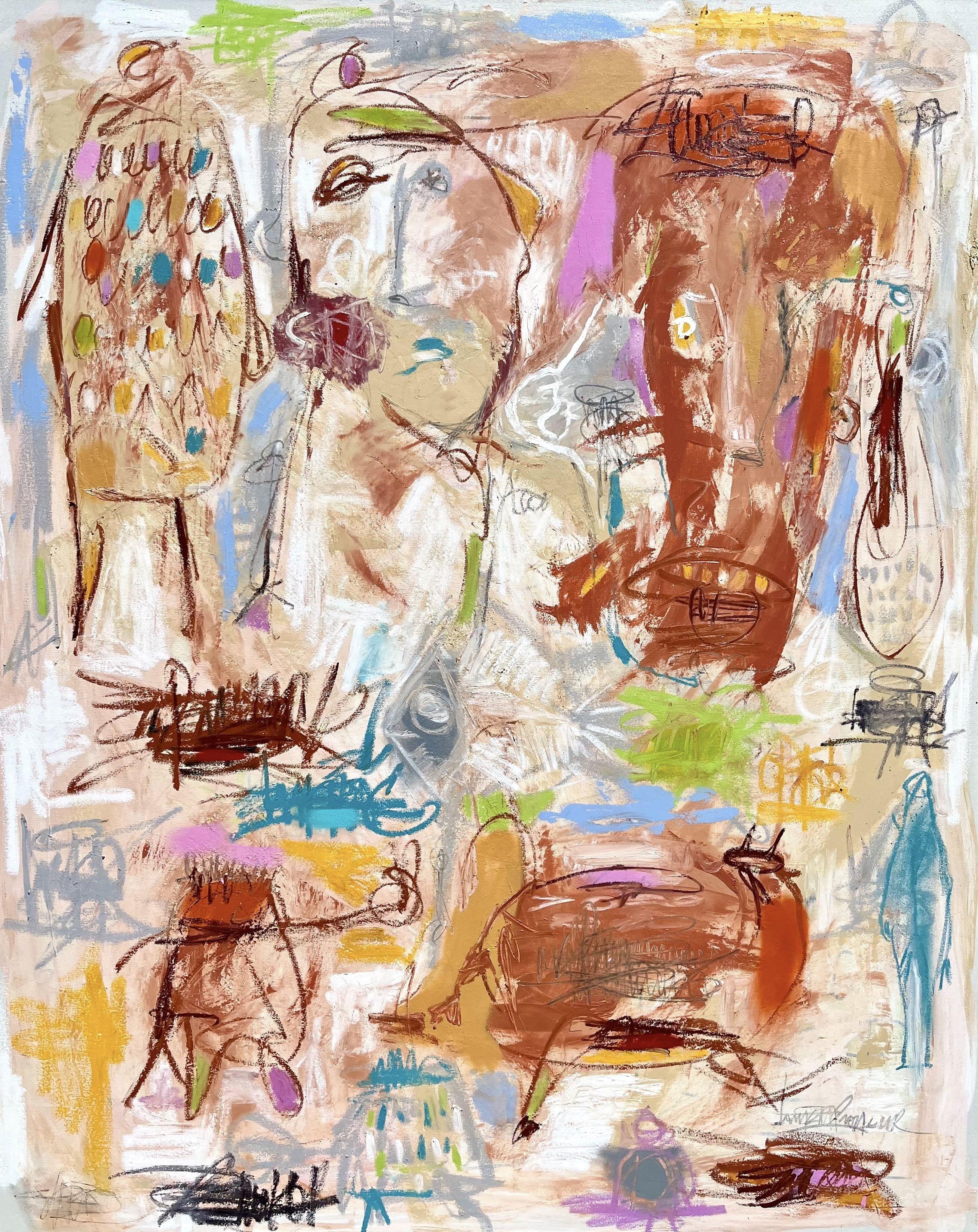 Walmart people, Painting, Oil on Canvas