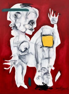 Yellow card, Painting, Oil on Canvas