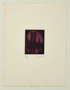 Composition - Gravure originale sur papier de Laurent Schkolnyk - 1990