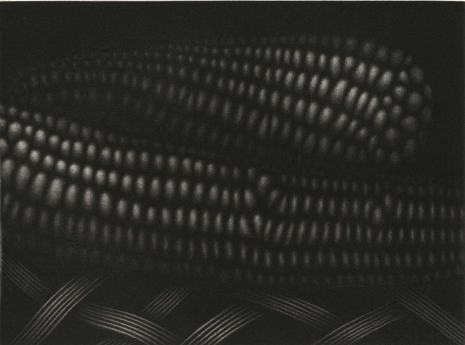 Laurent Schkolnyk Interior Print - Le Mais (Corn on the cob) in woven basket)
