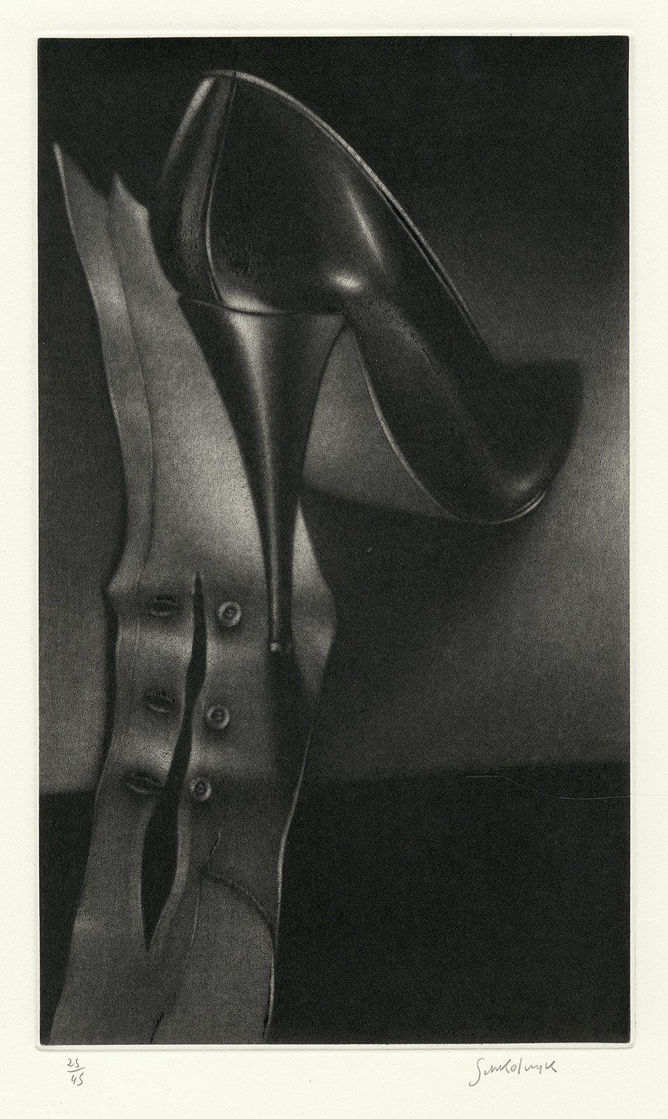 Le Talon Aigviille  (Marlene Dietrich's Stiletto Heel - In time for PRIDE) - Noir Interior Print par Laurent Schkolnyk