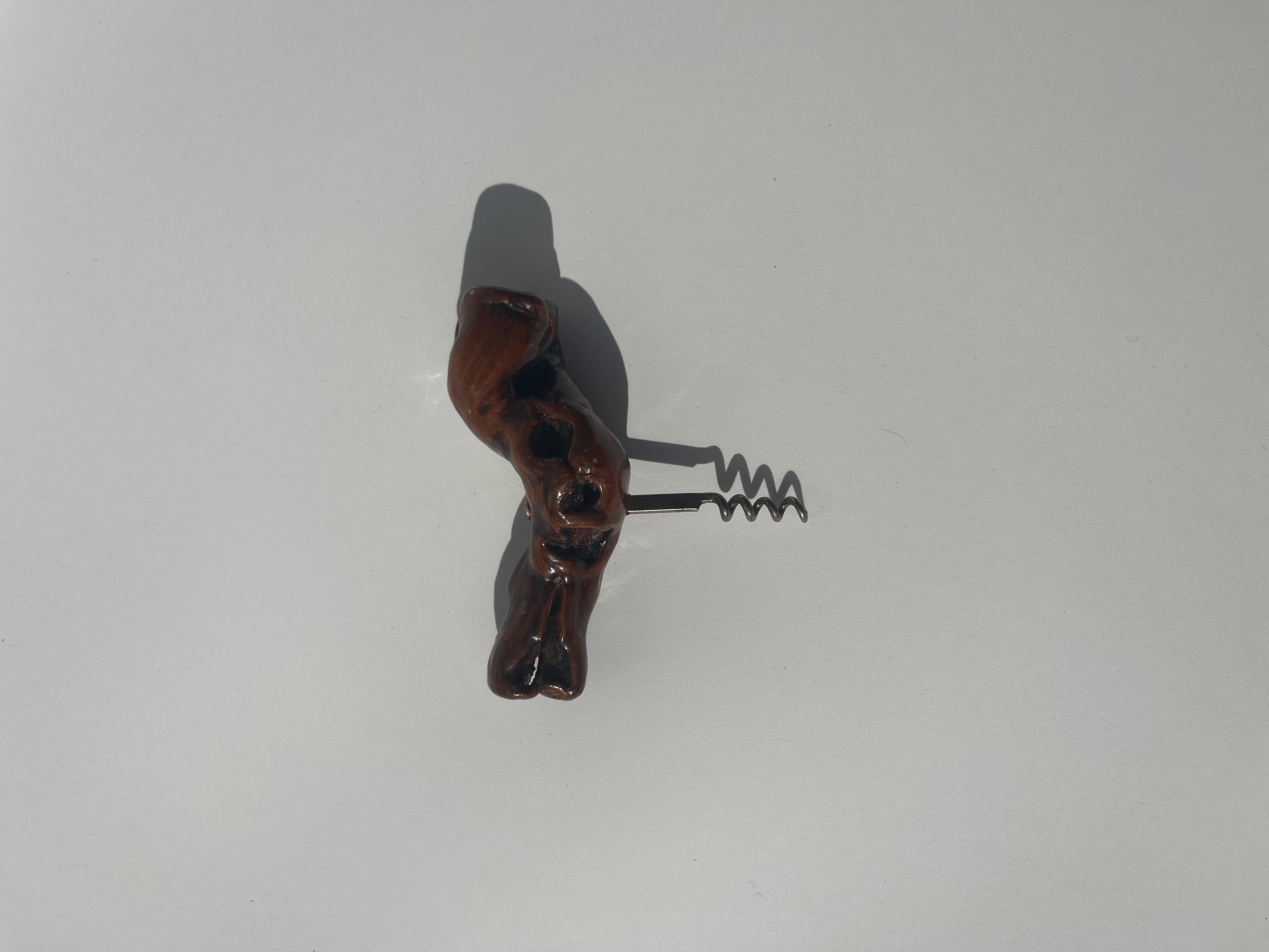Laurent Siret, French Burlwood Cork Screw, signed.