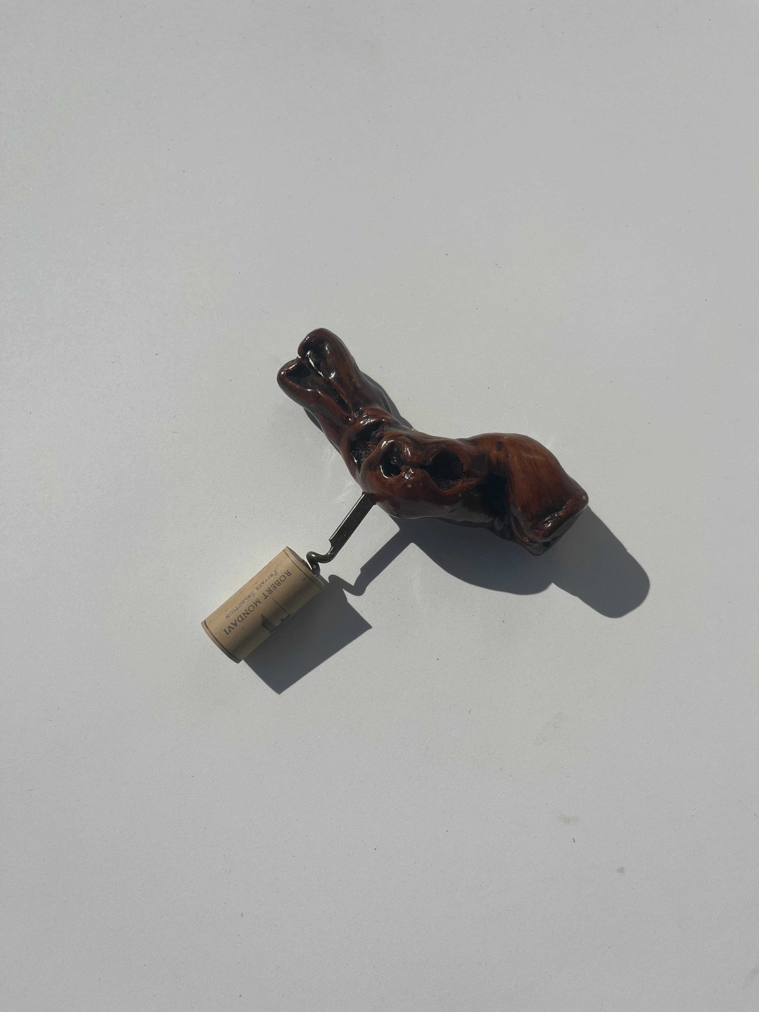 Laurent Siret, French Burlwood Cork Screw, signed.