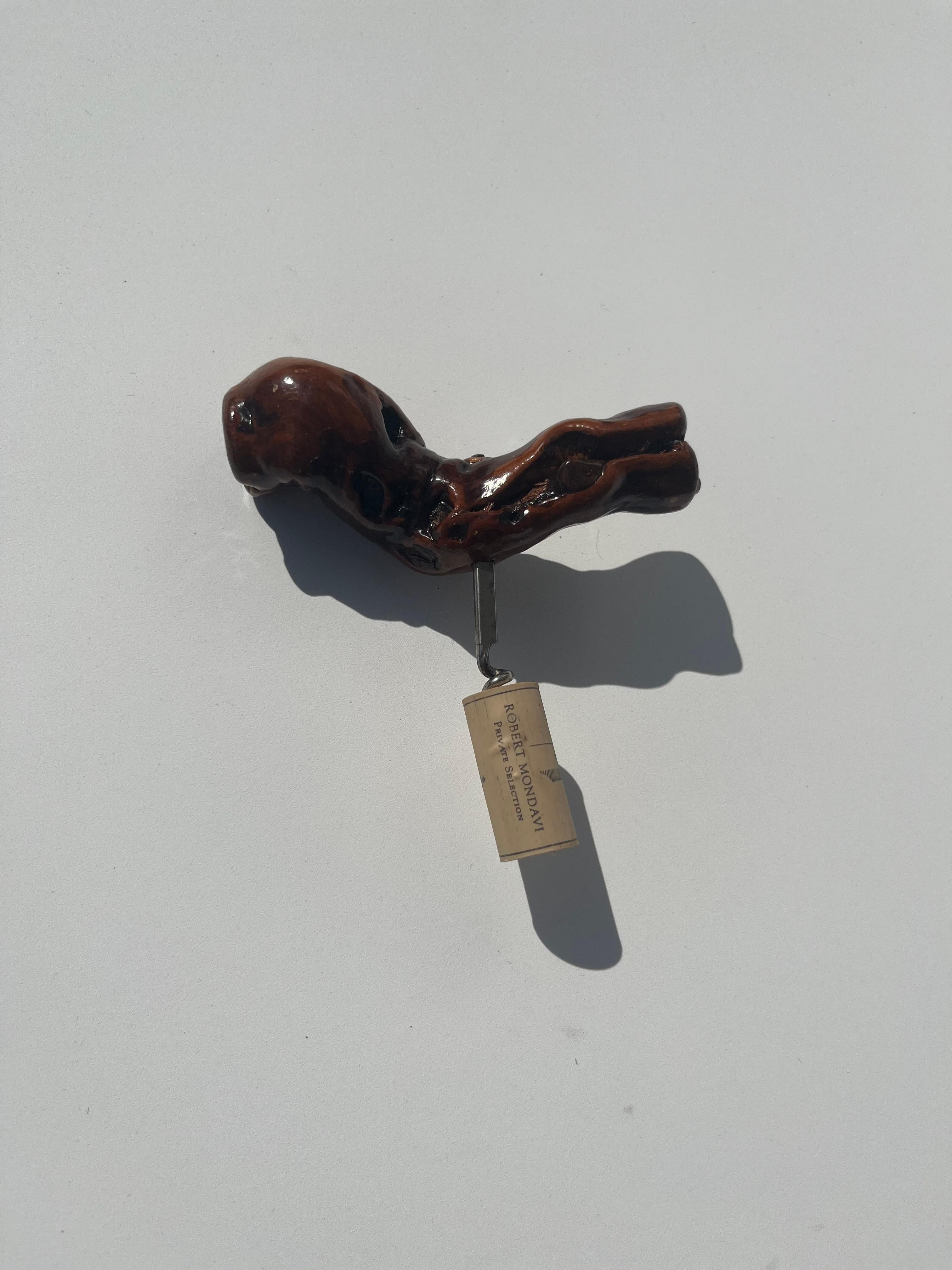 Mid-Century Modern Laurent Siret, French Burlwood Cork Screw, France For Sale