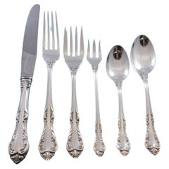 Vintage Laurentian by Birks Canada Sterling Silver Flatware Set for 8 Service 49 Pcs