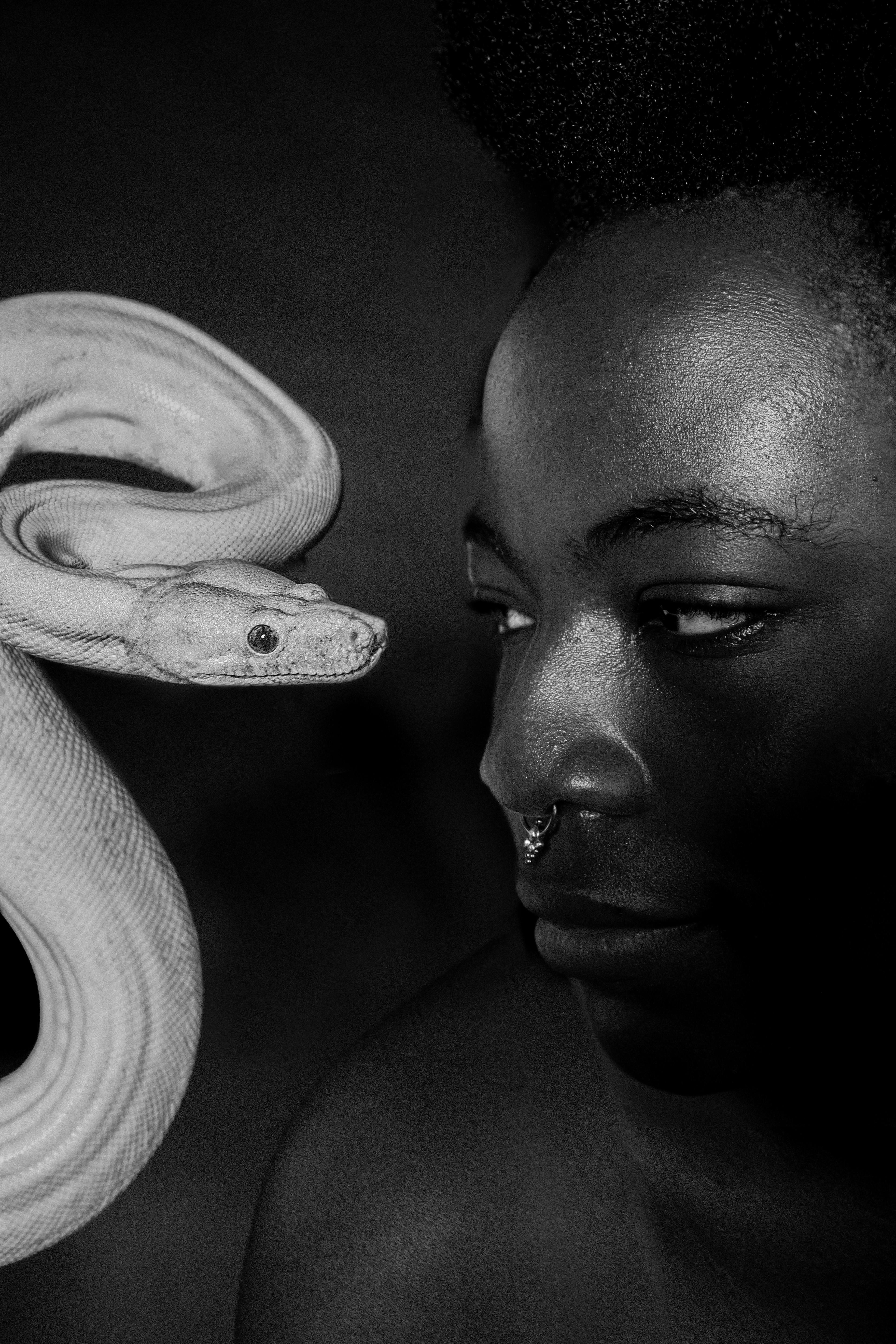  ''The Whisperer'' Fine Art Photography Limited Edition Print Of TWO - Black Portrait Photograph by Laurentina Miksys