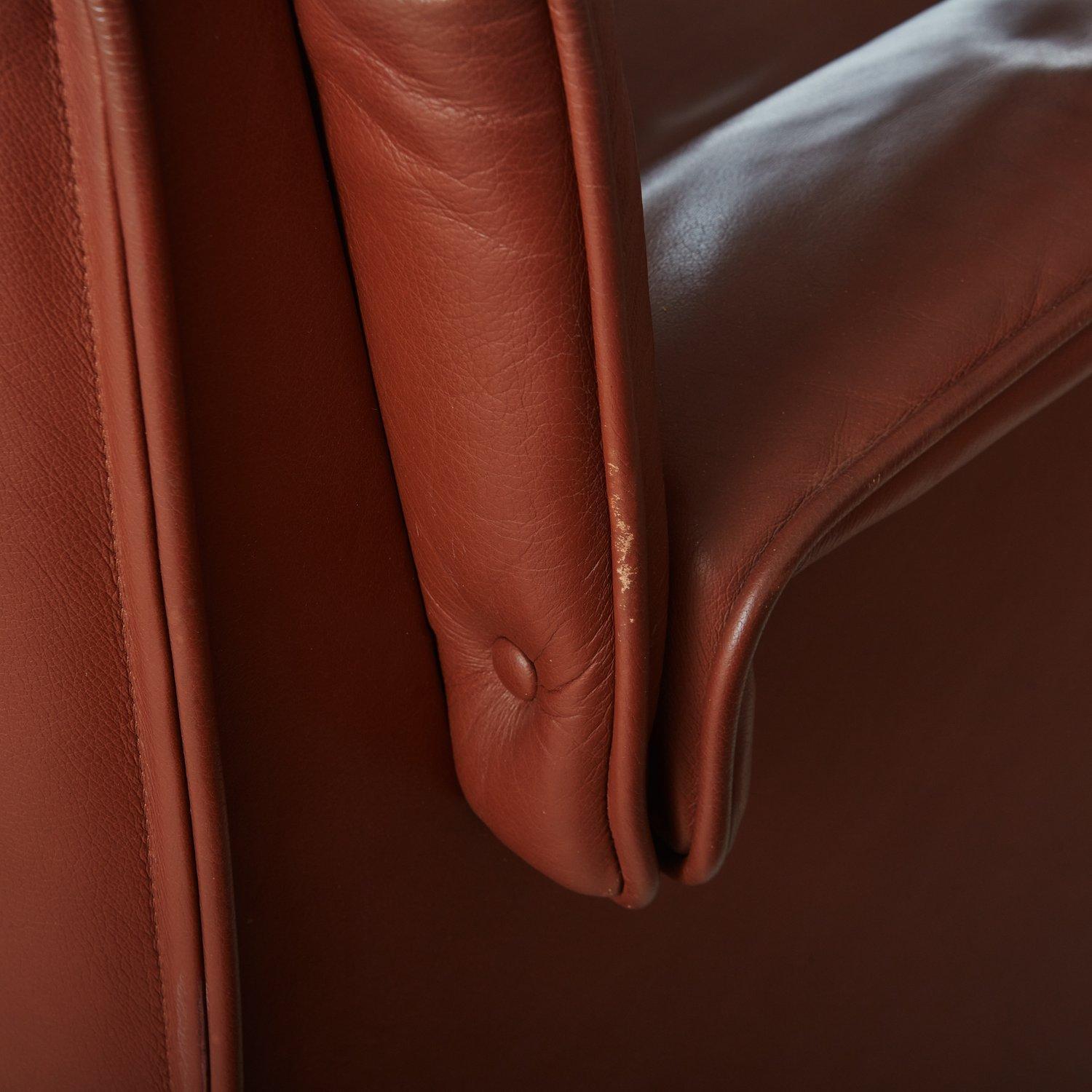 'Lauriana' Chair in Cognac Leather By Afra + Tobia Scarpa For B&B Italia  4