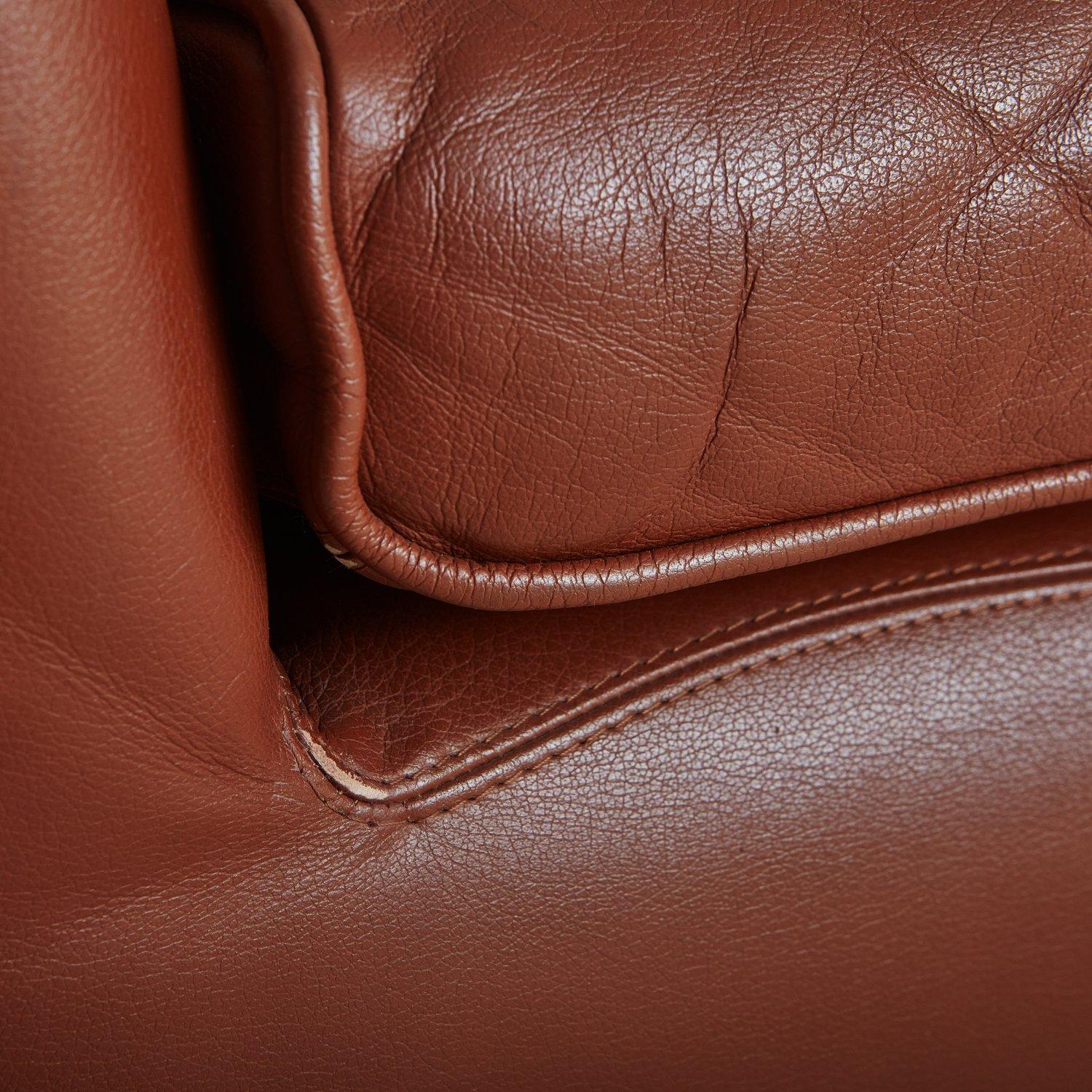 'Lauriana' Chair in Cognac Leather By Afra + Tobia Scarpa For B&B Italia  8