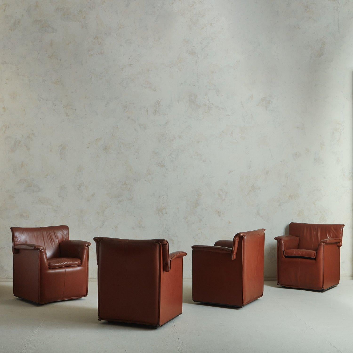 Late 20th Century 'Lauriana' Chair in Cognac Leather By Afra + Tobia Scarpa For B&B Italia 
