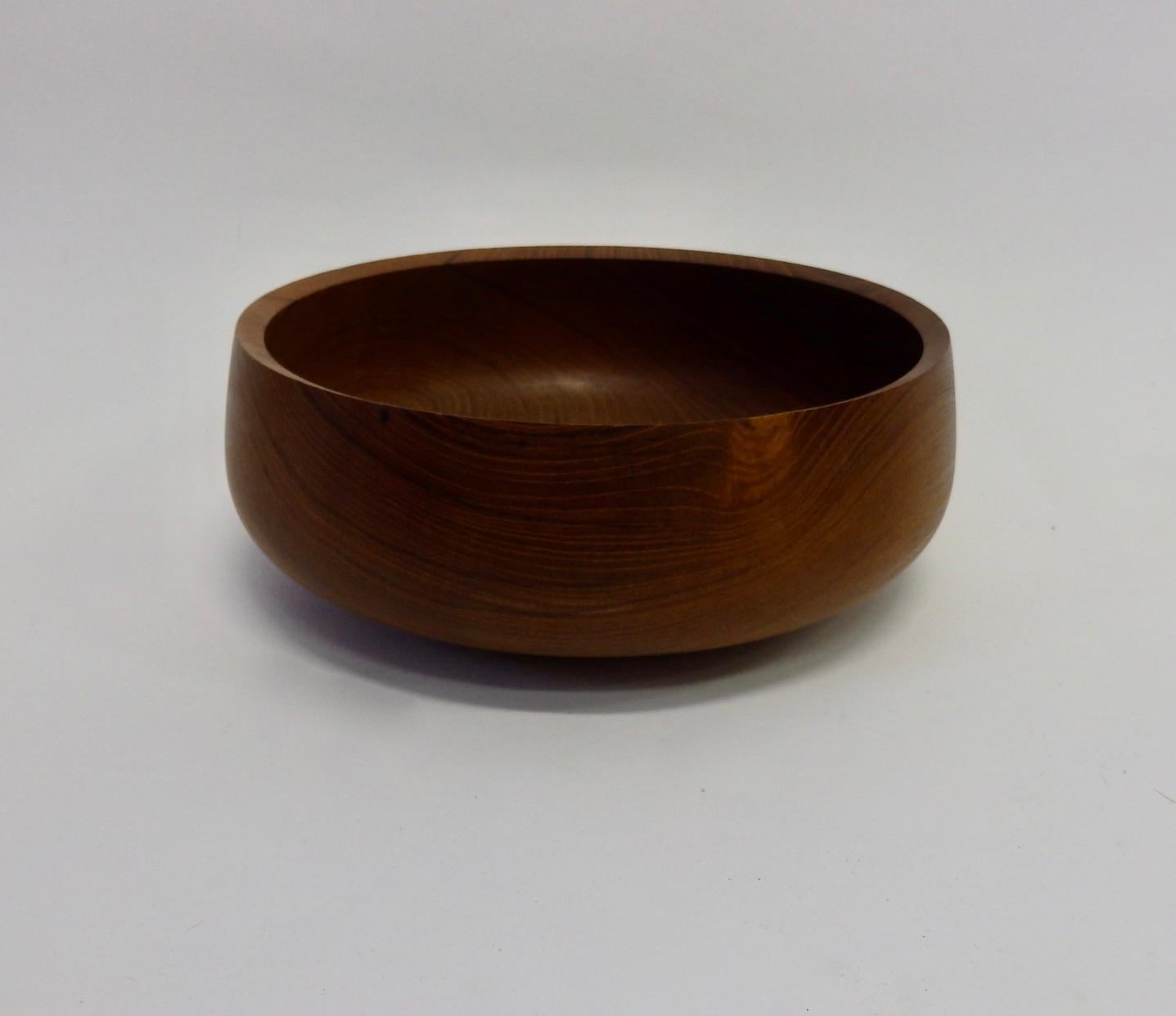 Mid-Century Modern Laurids Lonborg Danish Turned Teak Wood Bowl