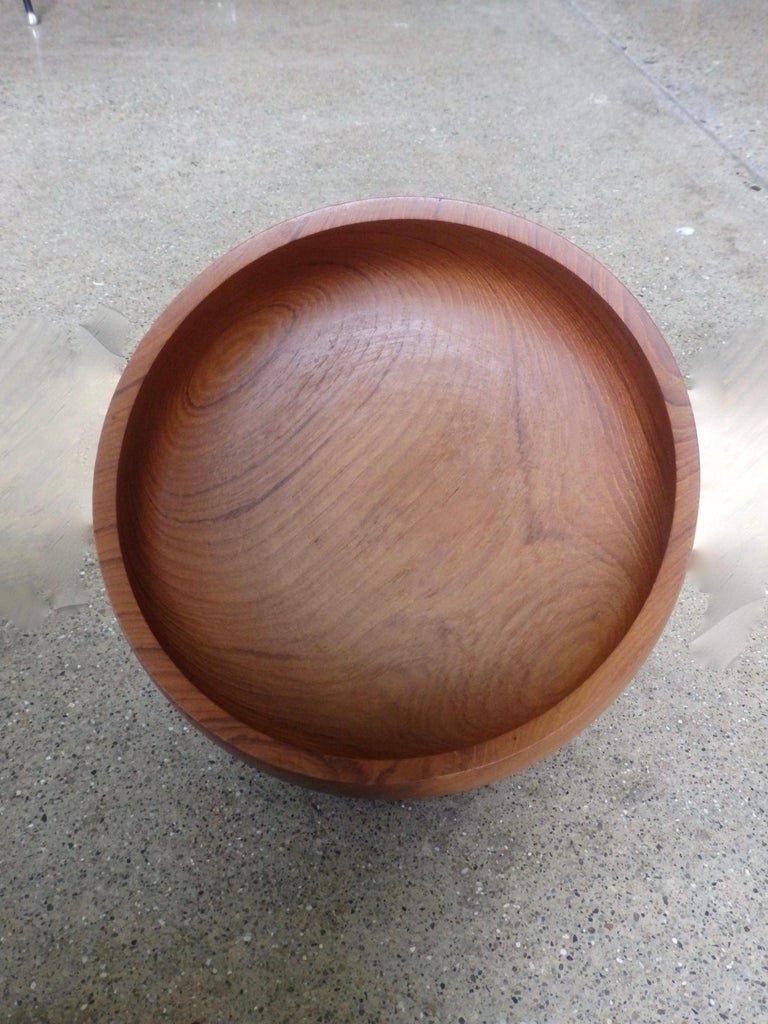 Laurids Lonborg Danish Turned Teak Wood Bowl For Sale At 1stdibs