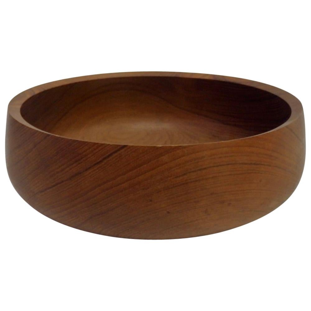 Laurids Lonborg Danish Turned Teak Wood Bowl