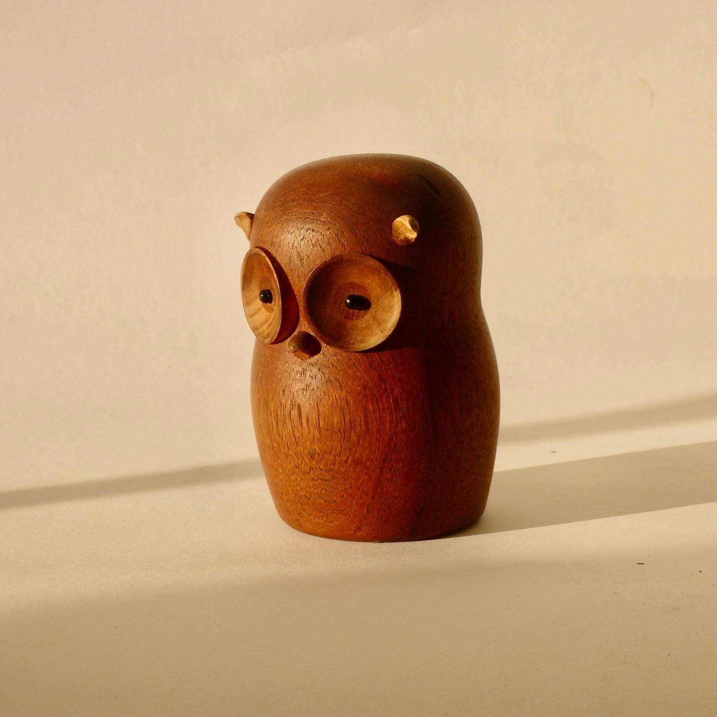 Danish Laurids Lonborg Denmark Carved and Turned Wood Owl