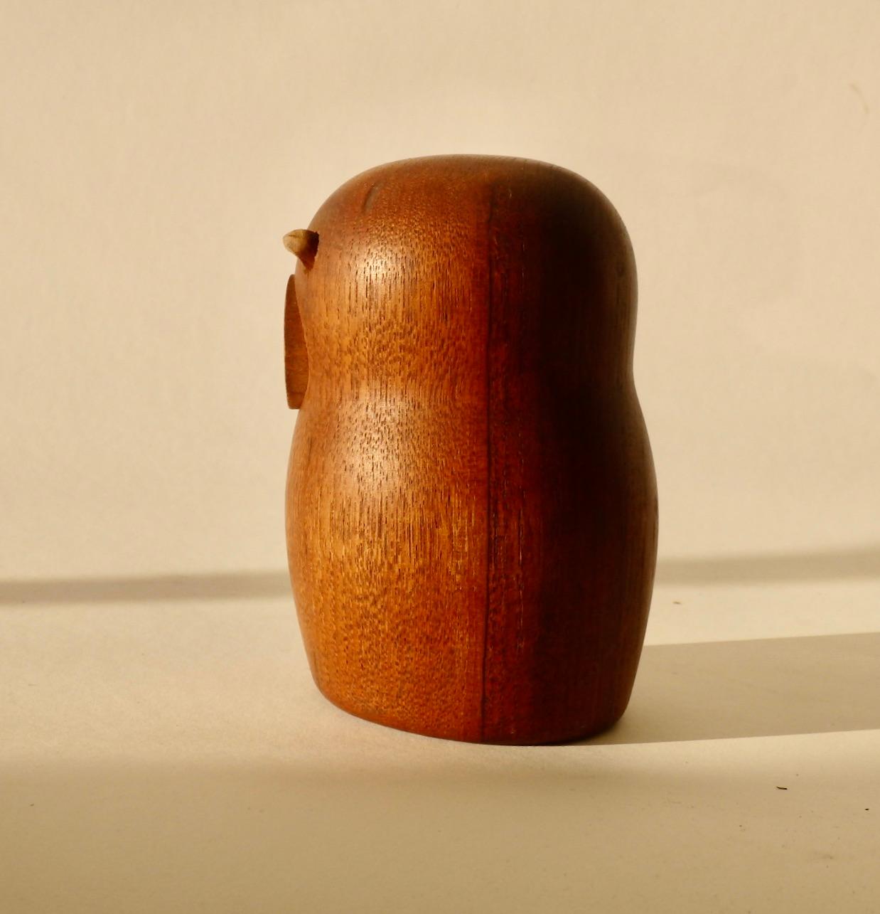 Hand-Crafted Laurids Lonborg Denmark Carved and Turned Wood Owl