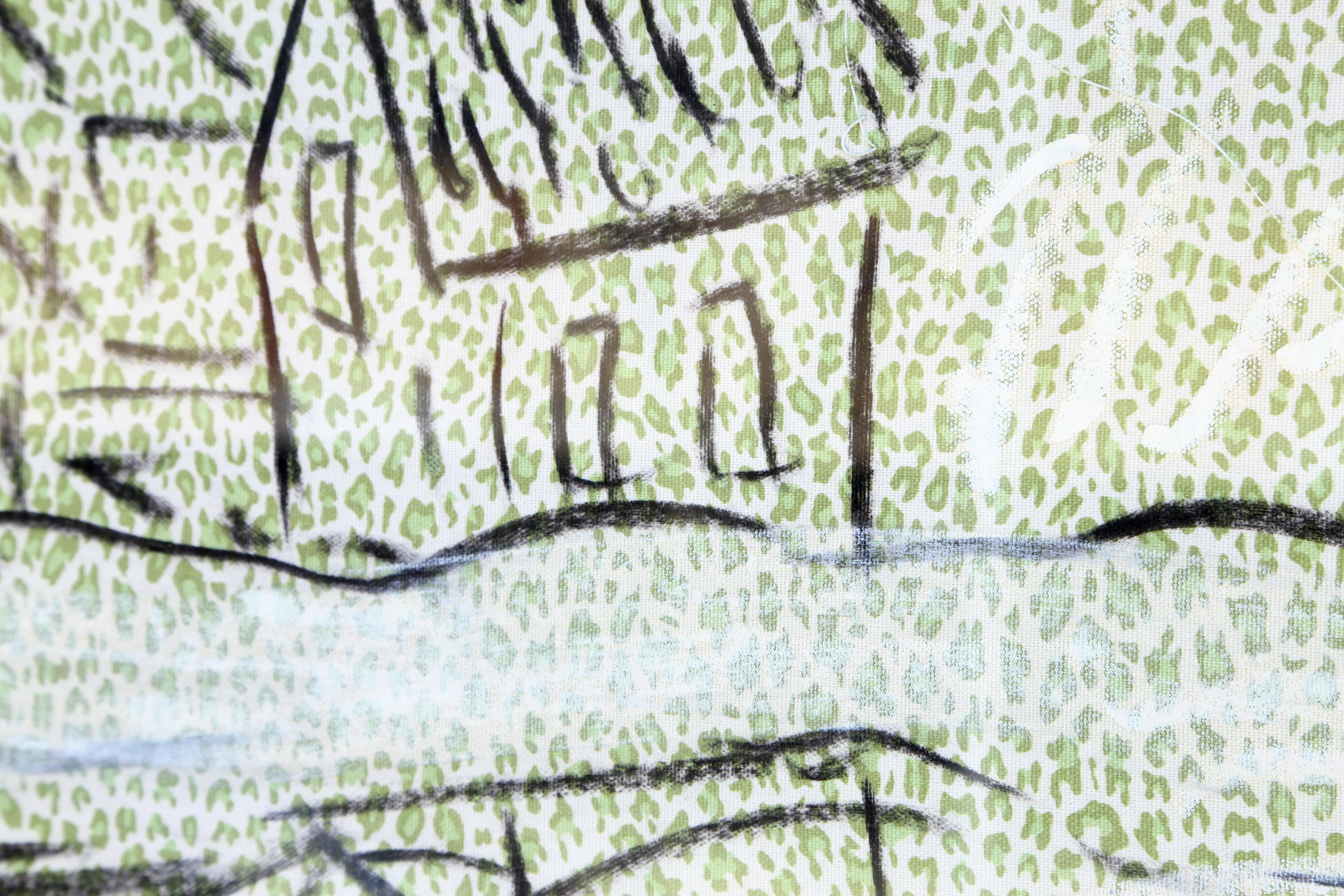 Fabric 5, Oil Painting on Fabric by Laurie Anderson For Sale 1
