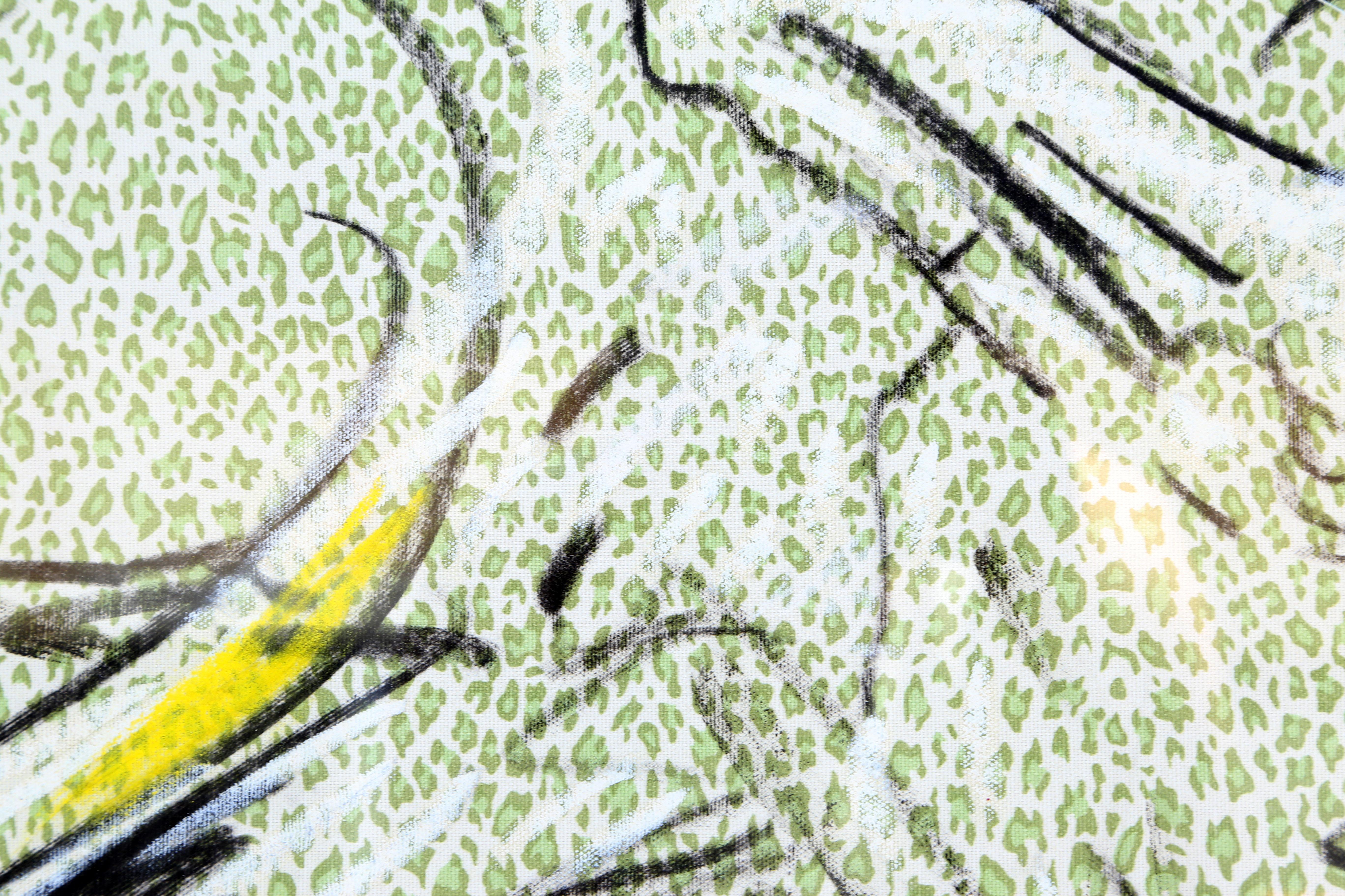 Fabric 5, Oil Painting on Fabric by Laurie Anderson For Sale 2