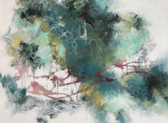 I Found it on the Beach 3 - Contemporary Painting /Diverse Texture(Green+White)