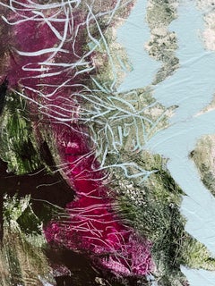 Seaweed Salad - Contemporary Painting with Beautiful Texture & Color(Blue+Green)