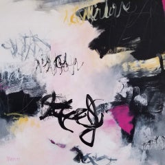 Las historias que nos crean #10, 2021 Pintura en técnica mixta - Magenta Amarillo Negro