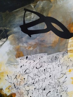 The Stories that Create Us #20 - Contemporary Abstract Painting (Rust+Yellow)