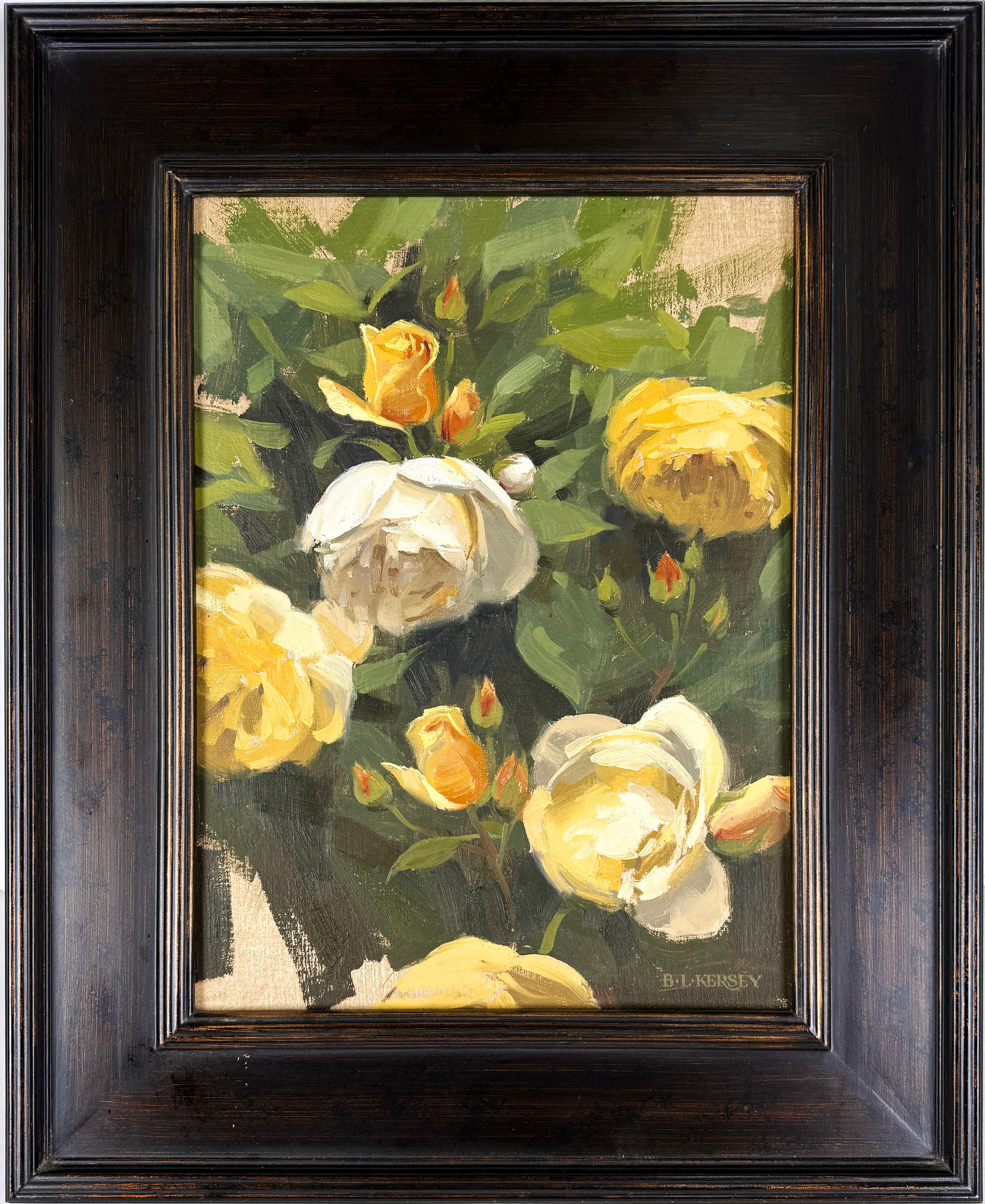 "Rosas doradas" Óleo original sobre panel de madera 17º Festival Anual de Arte de Carmel 2010