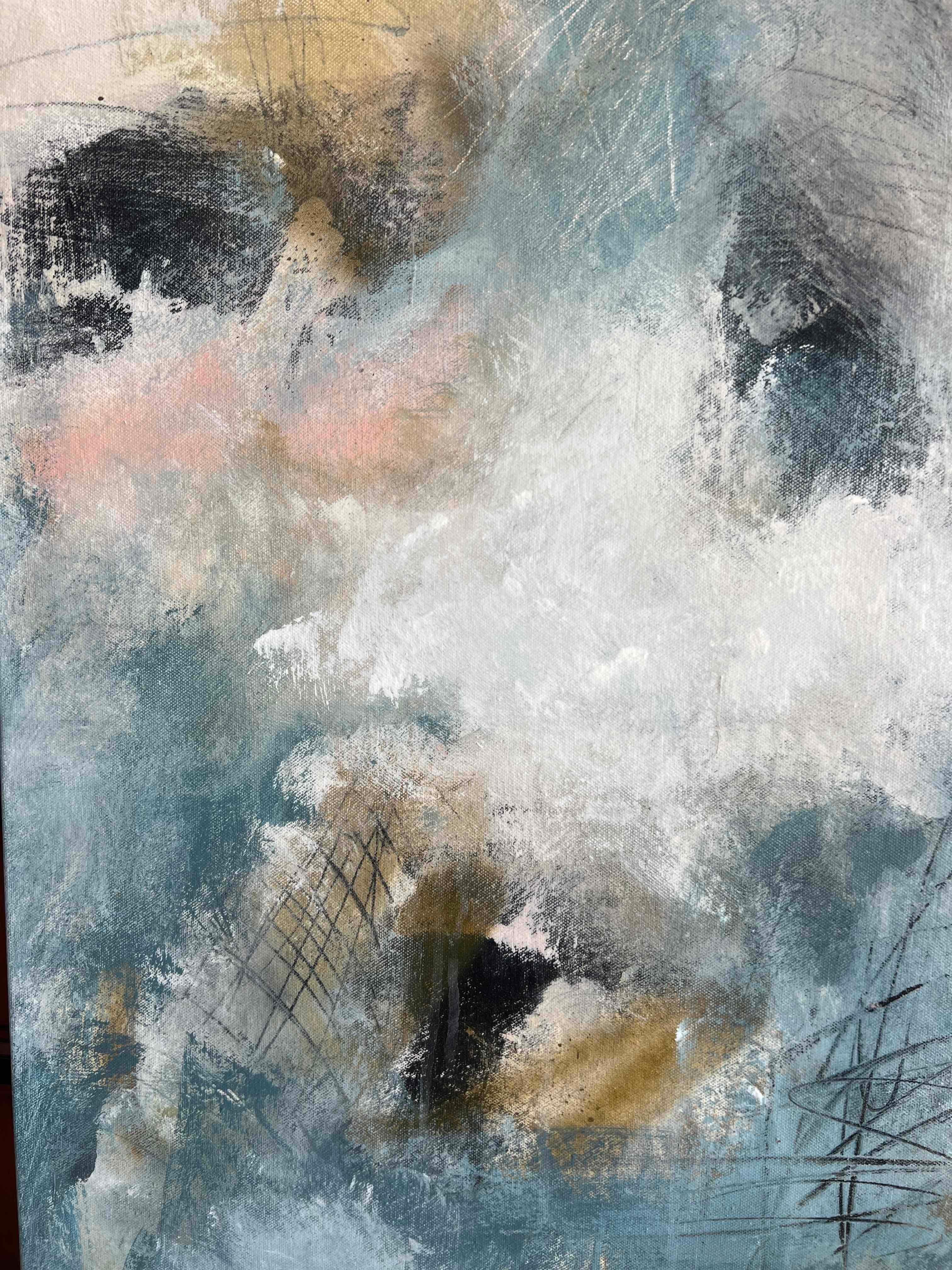 Laurie King Abstract Painting - Waves and White Water