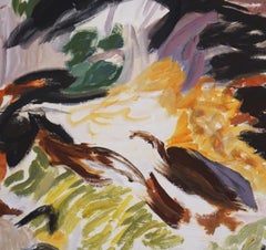 "Carmel Coast" 2022 Acrylic Abstract Landscape Painting, Framed