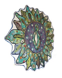 Yoni Flower #9 - original oversized painting by Laurie Shapiro