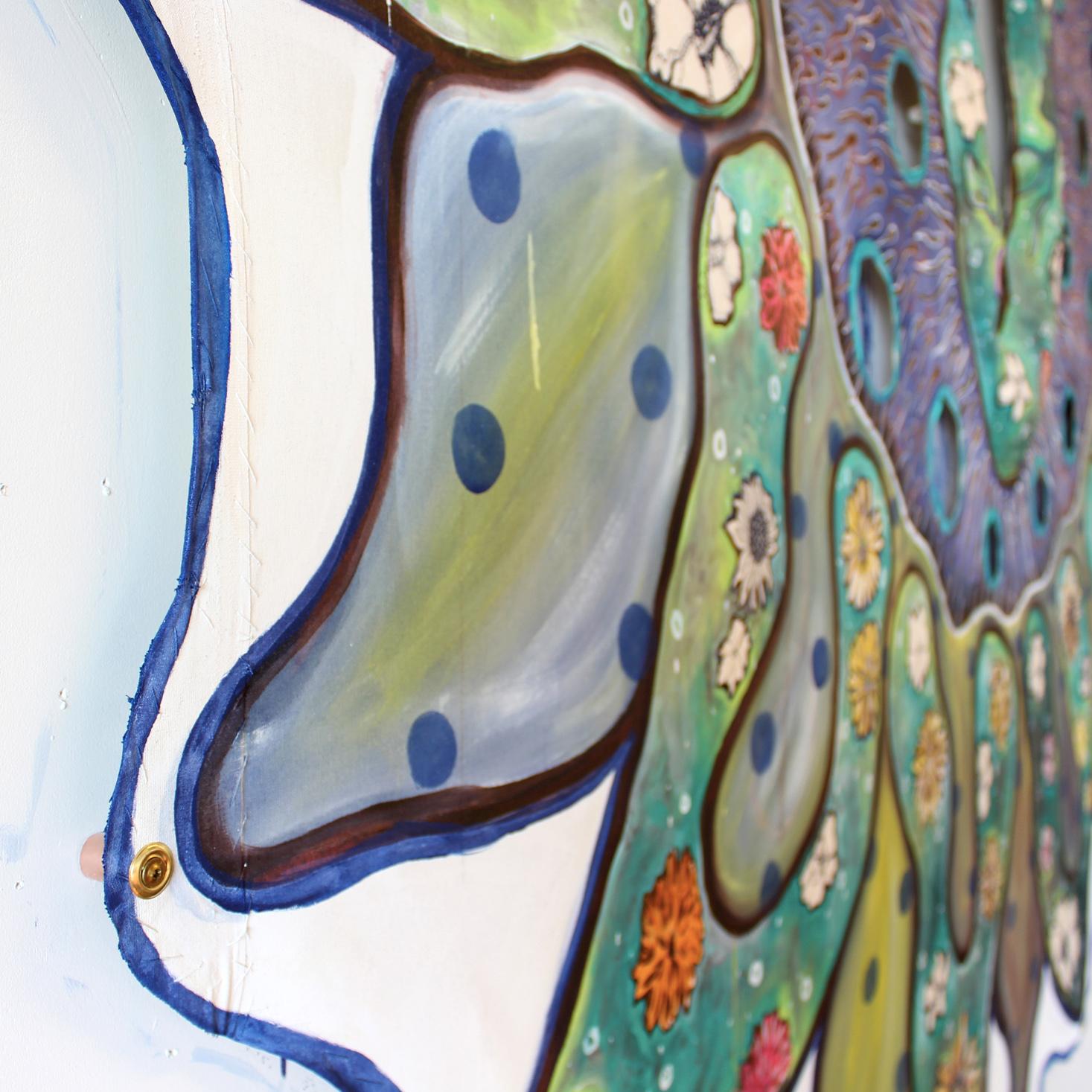 Yoni Flower #9 - original oversized painting by Laurie Shapiro For Sale 1