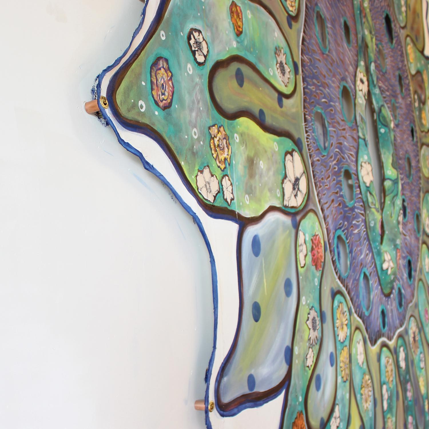 Yoni Flower #9 - original oversized painting by Laurie Shapiro For Sale 2