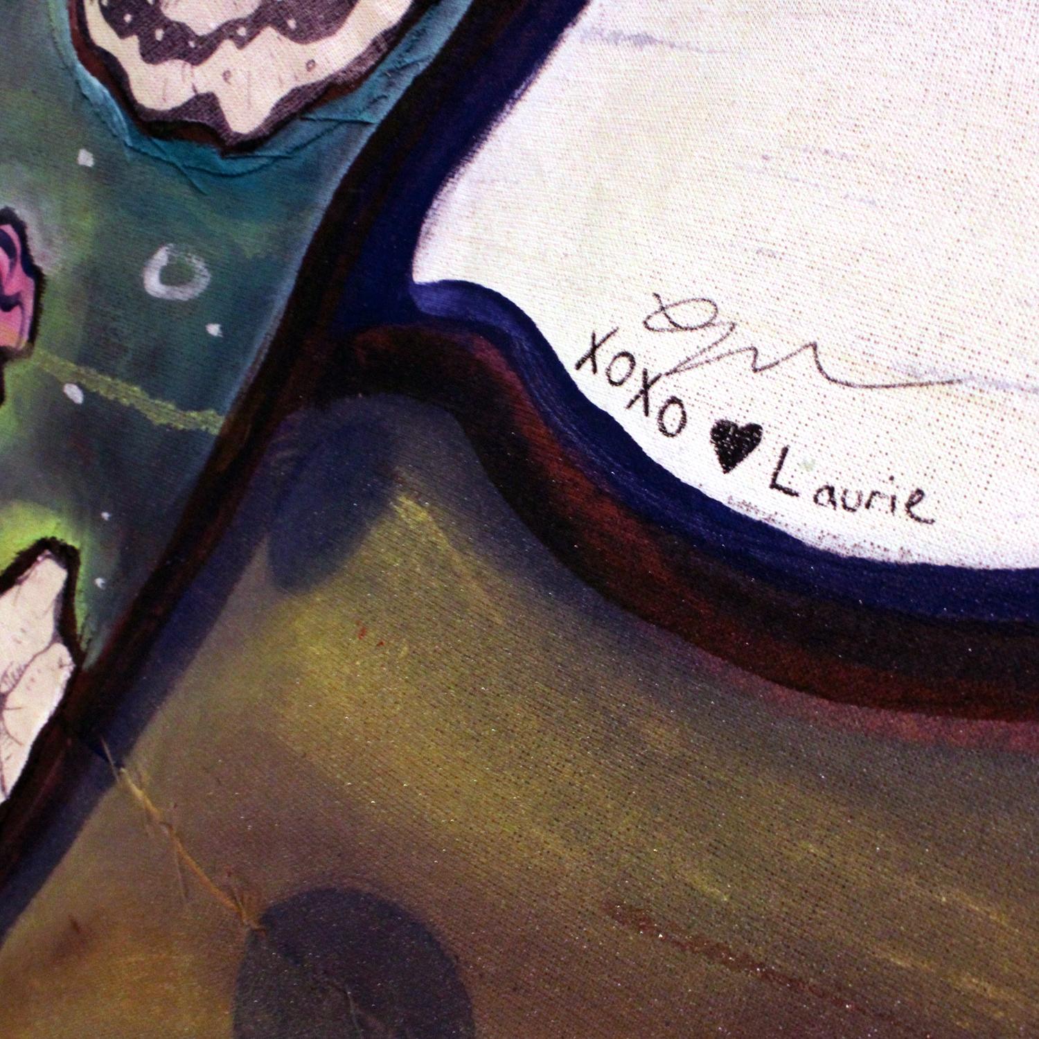 Yoni Flower #9 - original oversized painting by Laurie Shapiro For Sale 6