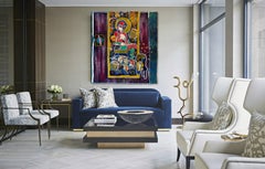 Laurie's Canvas - oversized original figurative painting by Laurie Shapiro